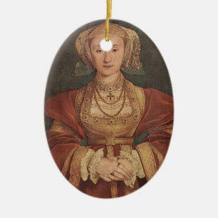 Hans Holbein- Portrait of Anne of Cleves Ceramic Tree Decoration