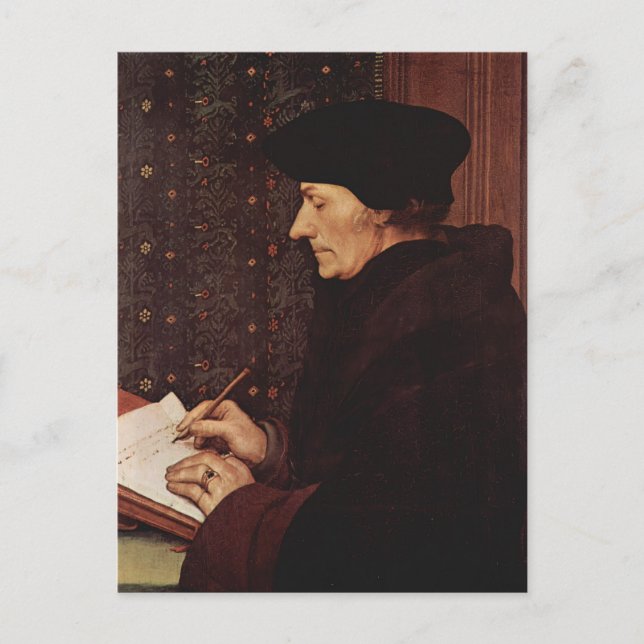Hans Holbein - Portrait of Desiderius Erasmus Postcard (Front)