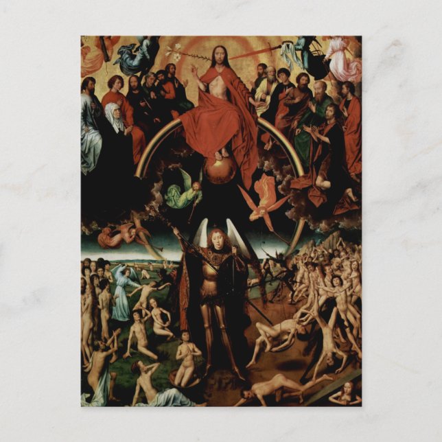 Hans Memling-Last Judgment with Archangel Michael Postcard (Front)
