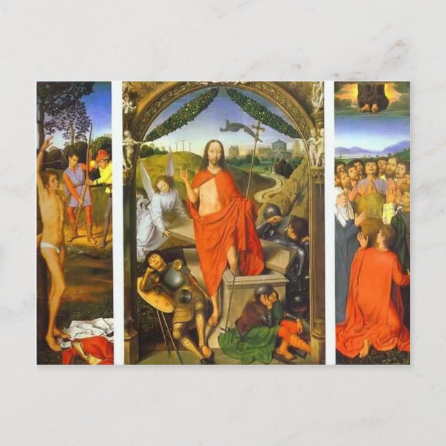 Hans Memling- Triptych of the Resurrection Postcard (Front)
