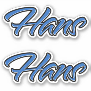 Hans Name blue sticker Sticker Stickerset
