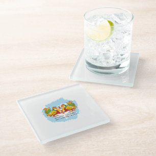 Hansa Puttuwa – Two Entwined Swans Glass Coaster