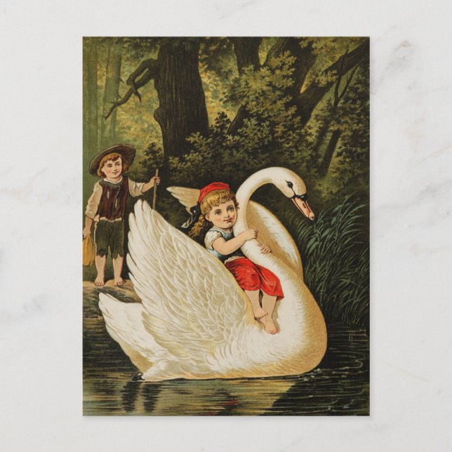Hansel and Gretel and the Swan Postcard (Front)