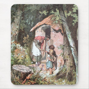 Hansel and Gretel and the Witch at the Door Mouse Mat