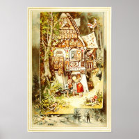 Hansel and Gretel at the Gingerbread Cottage