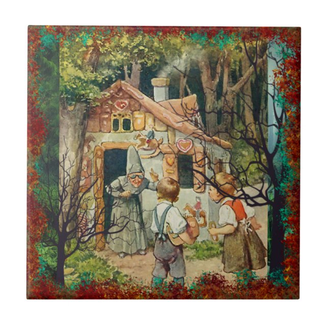  Hansel and Gretel Into the Forest | Ceramic Tile (Front)