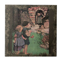 Hansel and Gretel Into the Forest | Ceramic Tile
