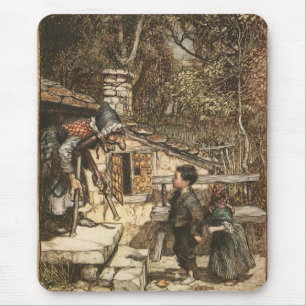 Hansel and Gretel Meet the Witch Mouse Mat