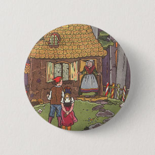Hansel and Gretel, Vintage Fairy Tale by Hauman 6 Cm Round Badge