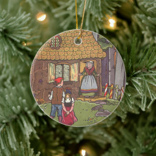 Hansel and Gretel, Vintage Fairy Tale by Hauman Ceramic Tree Decoration