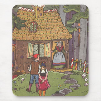 Hansel and Gretel, Vintage Fairy Tale by Hauman Mouse Mat