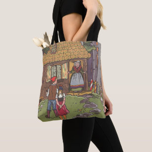 Hansel and Gretel, Vintage Fairy Tale by Hauman Tote Bag