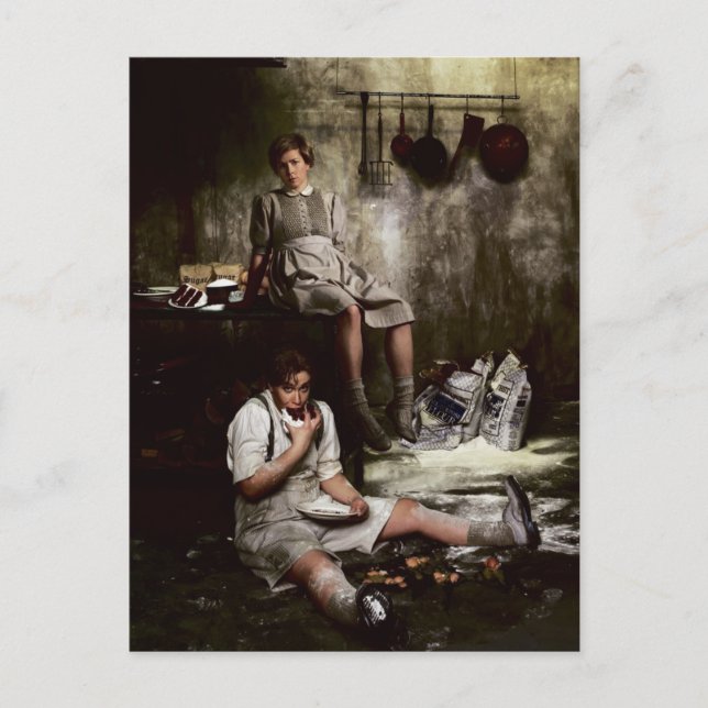 Hansel and Gretel with Chocolate Cake Postcard (Front)