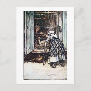Hansel Caged by the Witch Postcard
