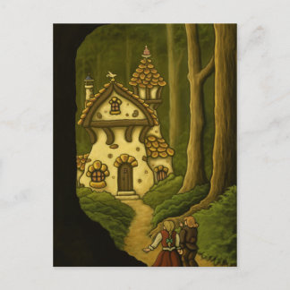 Hansel & Gretel fairytale art postcard