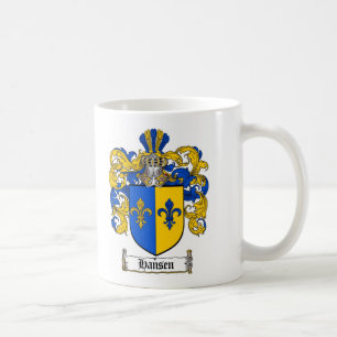 HANSEN FAMILY CREST -  HANSEN COAT OF ARMS COFFEE MUG