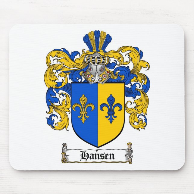HANSEN FAMILY CREST -  HANSEN COAT OF ARMS MOUSE MAT (Front)