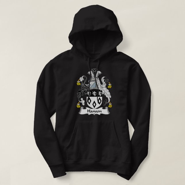 Hanson Coat of Arms  Family Crest  Hoodie (Design Front)
