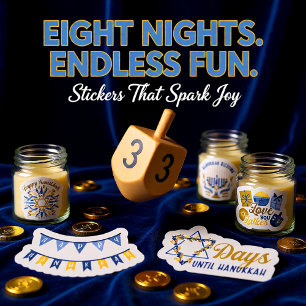 Hanuka quotes set of 8 sticker sheet