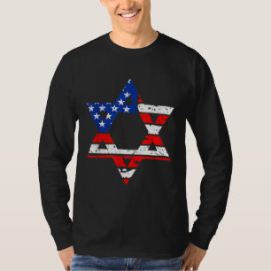 Hanukah American Flag Star Of David - Jewish Chanu T-Shirt