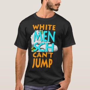 Hanukah Mensch Cant Jump Funny Jewish Retro 90s St T-Shirt