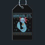 Hanukalotl Funny Axolotl Hanukkah Ugly Sweater Gift Tags<br><div class="desc">chanukah, menorah, hanukkah, dreidel, jewish, ugly, sweater, axolotl, christmas, knitted</div>