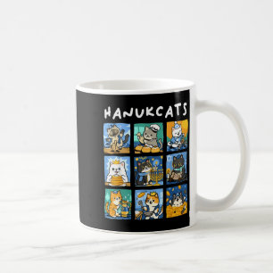 Hanukcats Hanukkah Cat Menorah Jewish Chanukah Gif Coffee Mug