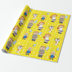 "Hanukhah Kids & Zeevie" Wrapping Paper