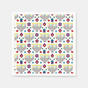Hanukiah Hanukkah Menorah Party Time Napkin