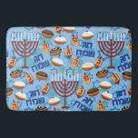 Hanukiahs, Menorahs, and Candles Pattern Bath Mat<br><div class="desc">Give your feet a sweet treat by stepping out of the tub and landing on a Hanukiahs,  Menorahs,  and Candles Pattern bathmat! Made from luxuriously soft memory foam,  this bathmat cushions your feet and helps you feel great while you dry off and get ready to face the day.</div>