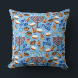 Hanukiahs, Menorahs, and Candles Pattern Cushion<br><div class="desc">Accent your home with Hanukiahs,  Menorahs,  and Candles Pattern pillows and make yourself the envy of the neighbourhood. Made from 100% grade A cotton,  these pillows are the perfect complement to your couch!</div>