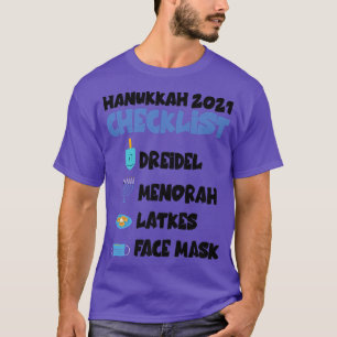 Hanukkah 2021 Checklist Happy Hanukkah Pyjamas for T-Shirt