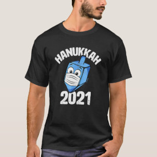 Hanukkah 2021 Dreidel Wearing Face Mask Graphic T-Shirt