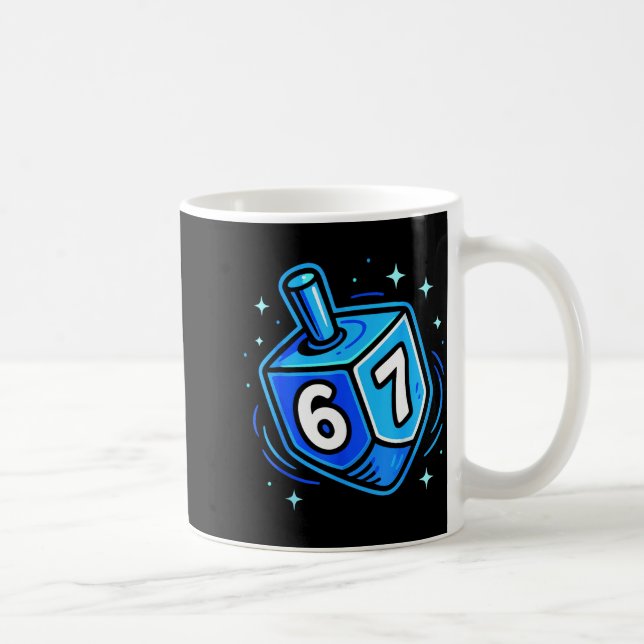 Hanukkah 67 Six Seven Boy Girl Kids 67 Meme Hanukk Coffee Mug (Right)