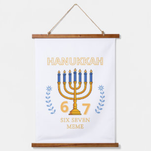 Hanukkah 67 Six Seven Meme Hanging Tapestry