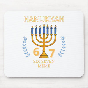 Hanukkah 67 Six Seven Meme Mouse Mat