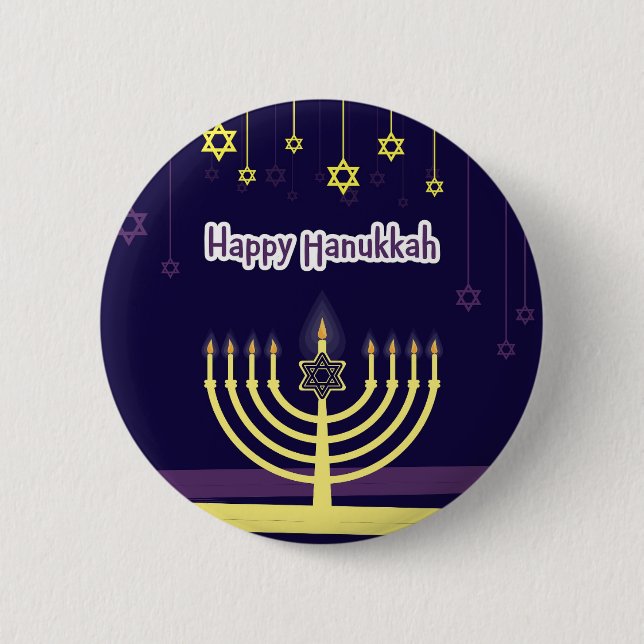  Hanukkah 6 Cm Round Badge (Front)
