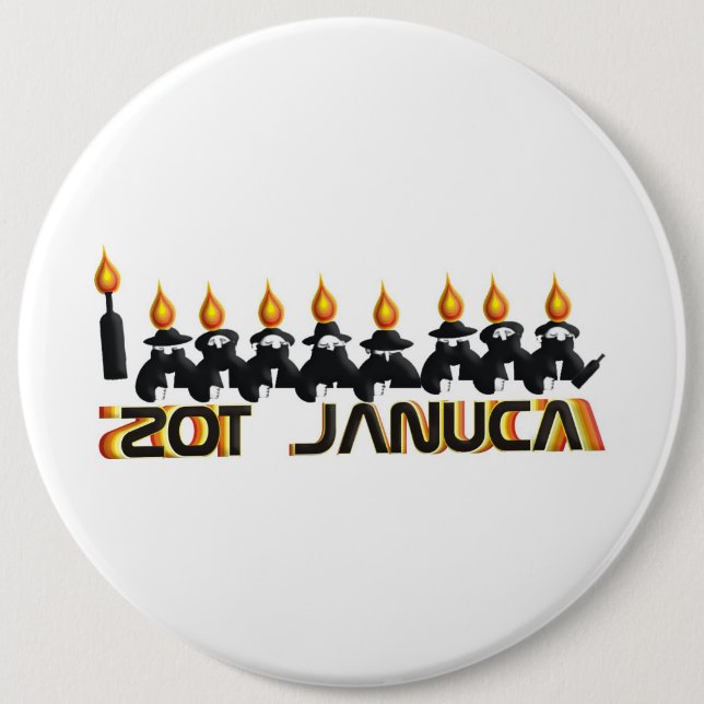 Hanukkah 6 Cm Round Badge (Front)