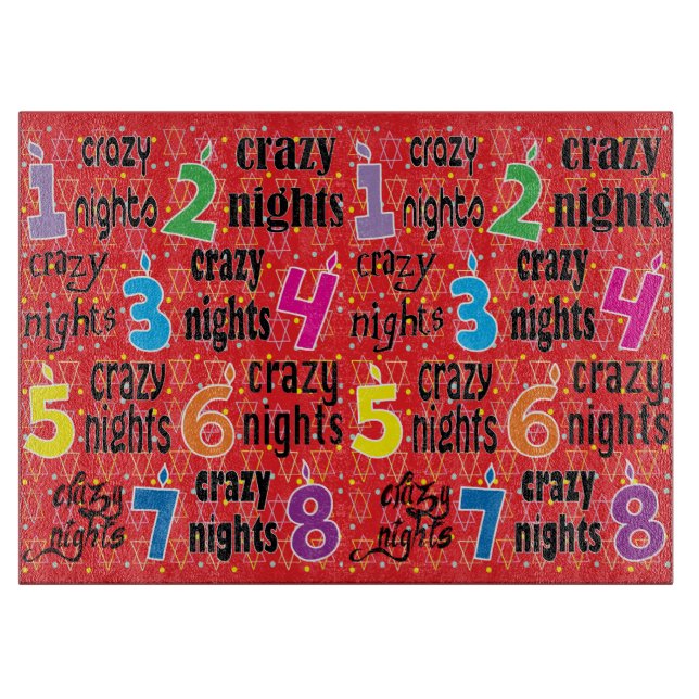 Hanukkah 8 Crazy Nights Cutting Board (Front)