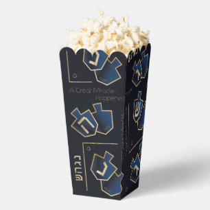 Hanukkah A Great Miracle Dark Blue Favour Box