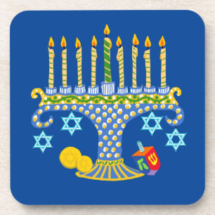 Hanukkah and Cats Throw Pillow Coaster