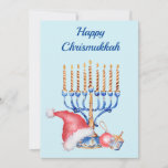 Hanukkah and Christmas Chrismukkah Holiday Card<br><div class="desc">This design may be personalised in the area provided by changing the photo and/or text. Or it can be customised by choosing the click to customise further option and delete or change the colour of the background, add text, change the text colour or style, or delete the text for an...</div>