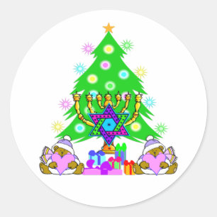 Hanukkah and Christmas Sticker