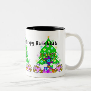 Hanukkah and Christmas Two-Tone Coffee Mug