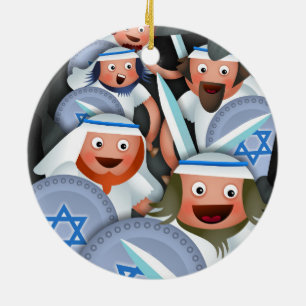 Hanukkah and the Maccabees Ceramic Tree Decoration