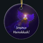 Hanukkah Angel Ornament<br><div class="desc">A tiny blue angel, an original design based on the patterns of the deepest blue Viola blossom.</div>