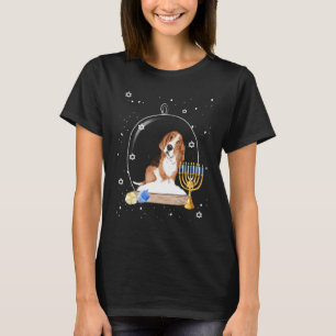 Hanukkah Basset Hound Dog Snow Globe Pajama T-Shirt