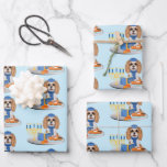 Hanukkah Blenheim Cavalier King Charles Spaniel Wrapping Paper Sheet<br><div class="desc">This original Hanukkah inspired Blenheim Cavalier King Charles Spaniel design is perfect for the holidays. Blenheim Moms and Dads will be smiling with delight. This Blenheim Cavalier King Charles Spaniel design can be found on t-shirts, gifts, mugs, and more. Make sure to check out all of my unique Cavalier gifts...</div>