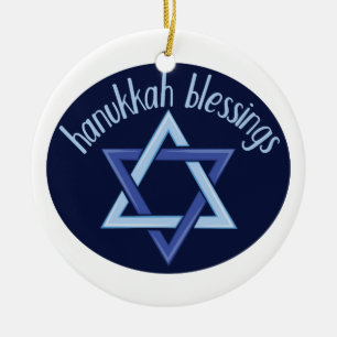 Hanukkah Blessings Ceramic Tree Decoration