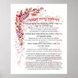 Hanukkah Blessings Hebrew English Lighting Candles Poster<br><div class="desc">Hebrew and English translation of the blessings recited when kindling the Chanukah lights, with the prayer "Hanerot Halalu". A beautiful piece of art to decorate your home for the holidays of Hanukkah to make reading the blessings easy for all present. Great idea for wall art for all Jewish homes, synagogues,...</div>